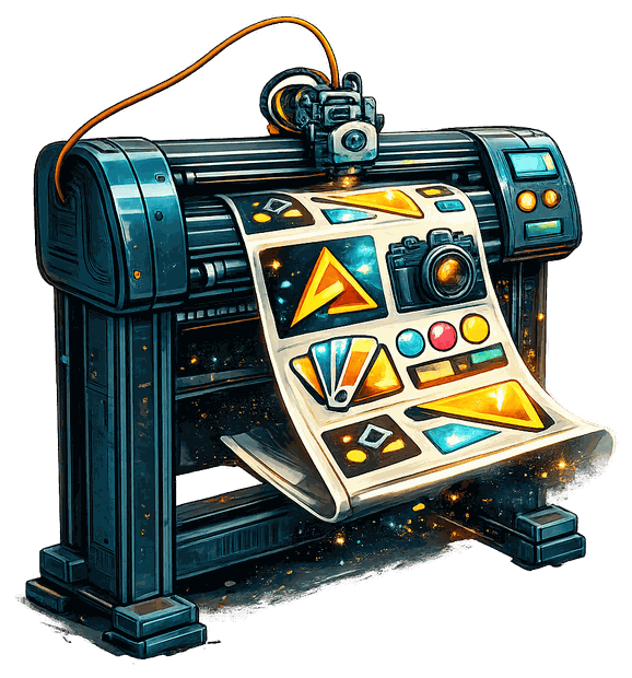 Illustrazione divisione Studio: stampa e grafica professionale