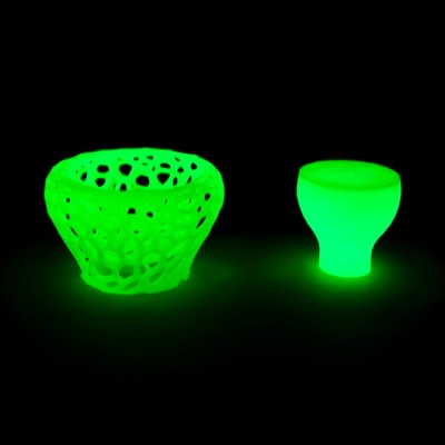 Esempio stampa SLA con resina glow-in-the-dark