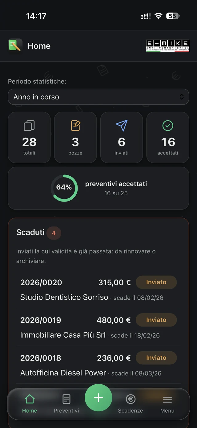 E-MIKE Preventivi sul telefono