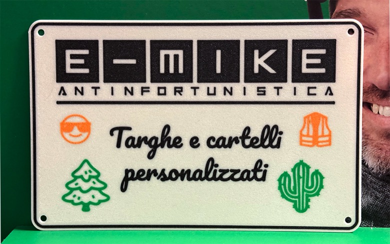 Targhe personalizzate stampate in 3D